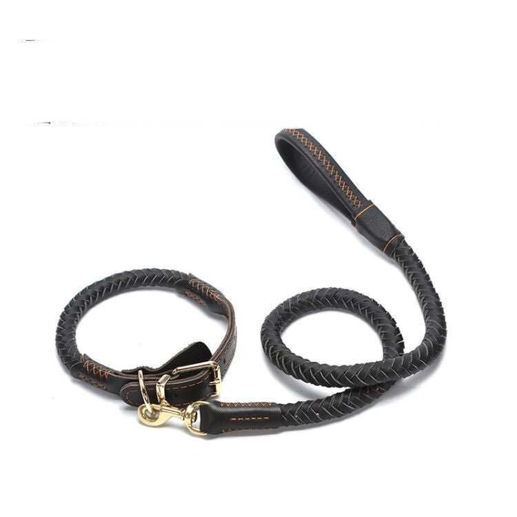 Cowhide Dog Collar Medium And Large Adjustable Collar To Prevent Traction | Luxury Home Accessories | Heulog Glow
