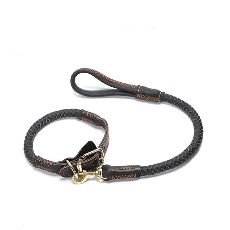 Cowhide Dog Collar Medium And Large Adjustable Collar To Prevent Traction | Luxury Home Accessories | Heulog Glow