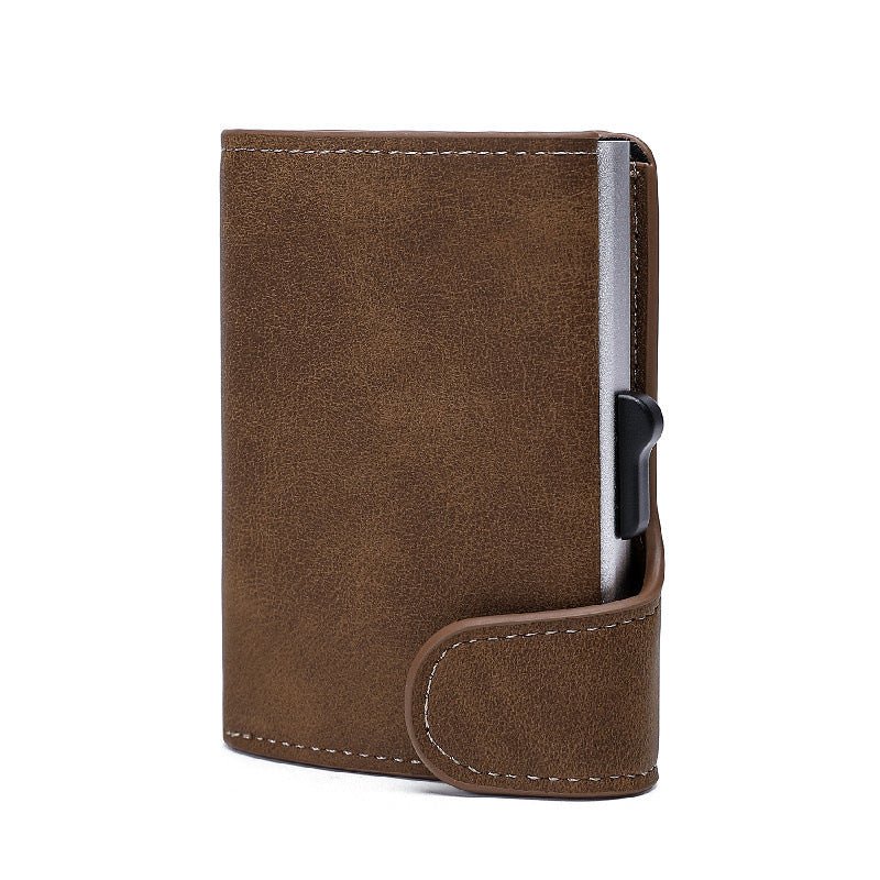 Crazy Horse Leather Aluminum Card Case Wallet | Luxury Home Accessories | Heulog Glow