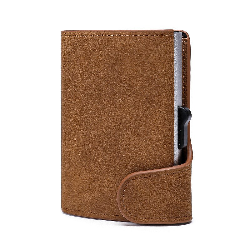 Crazy Horse Leather Aluminum Card Case Wallet | Luxury Home Accessories | Heulog Glow