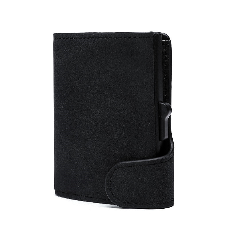 Crazy Horse Leather Aluminum Card Case Wallet | Luxury Home Accessories | Heulog Glow