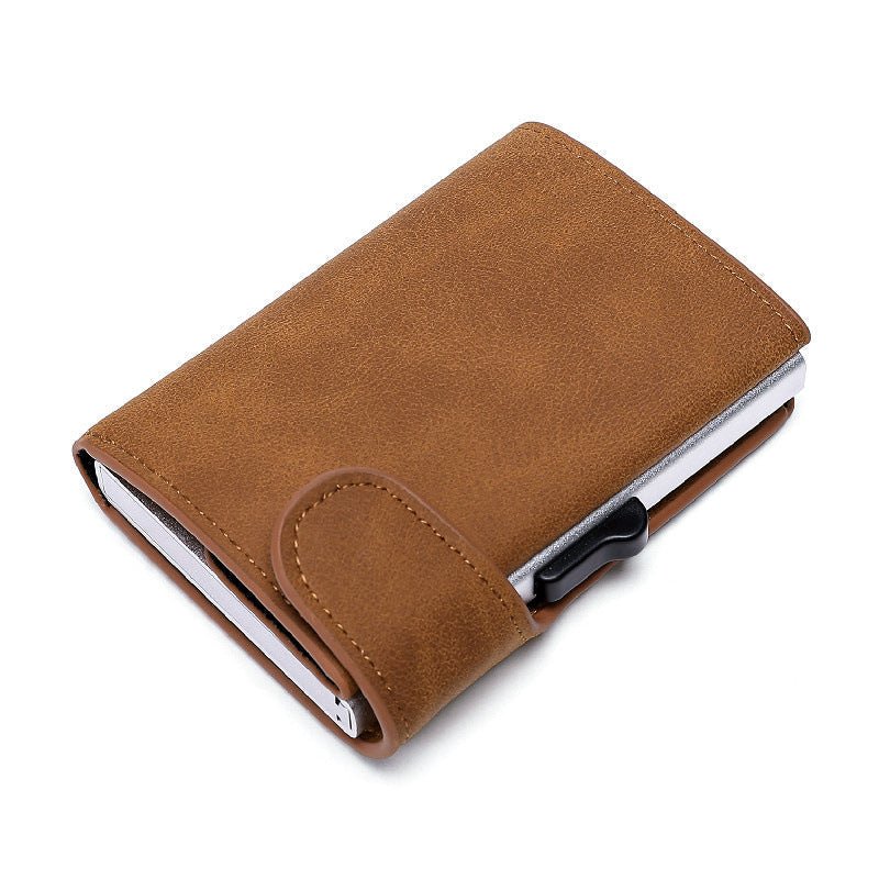 Crazy Horse Leather Aluminum Card Case Wallet | Luxury Home Accessories | Heulog Glow