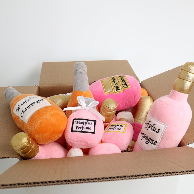 Creative Plush Wine Bottle Pet Toy | Luxury Home Accessories | Heulog Glow