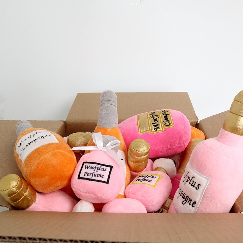 Creative Plush Wine Bottle Pet Toy | Luxury Home Accessories | Heulog Glow