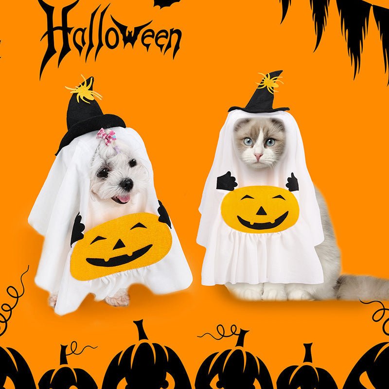 Creative Pumpkin Ghost Dog Funny Clothes Suit | Luxury Home Accessories | Heulog Glow