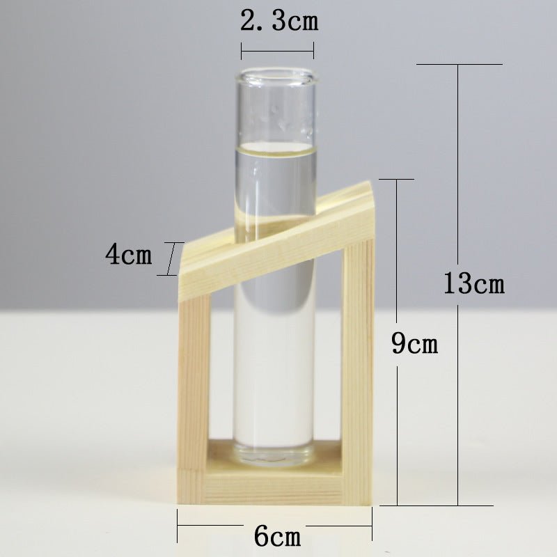 Creative Wooden Glass Bottle Plant Vase | Luxury Home Accessories | Heulog Glow
