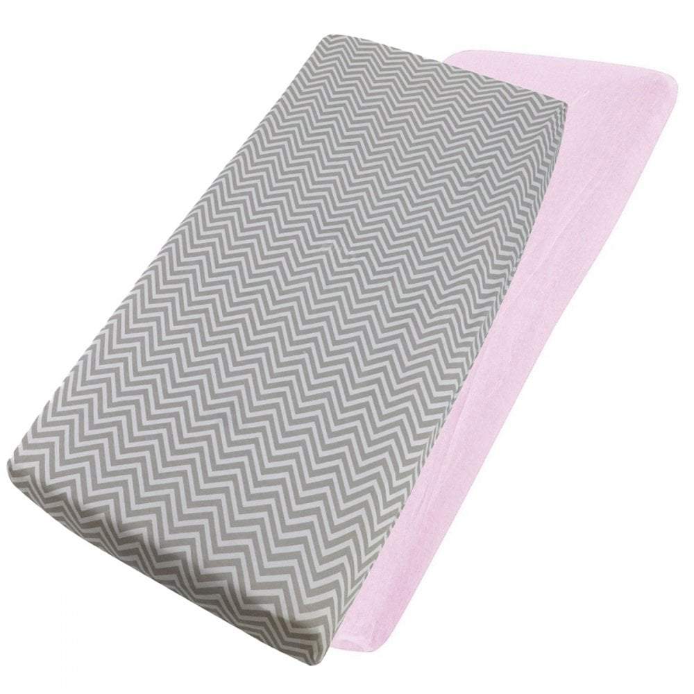 Crib Jersey Fitted Sheets 100% Cotton 40x90cm - Pack Of 2 - Fits All Models | Luxury Home Accessories | Heulog Glow