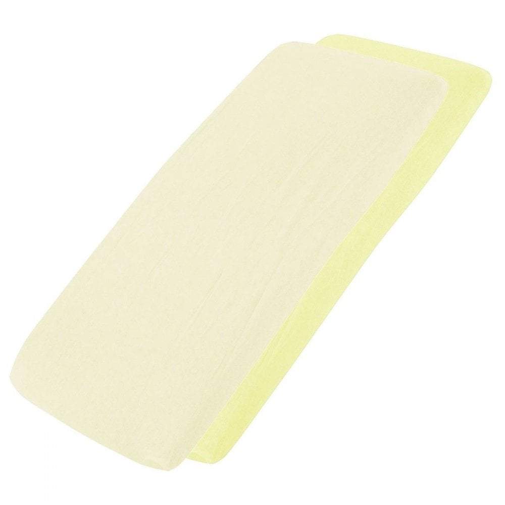 Crib Jersey Fitted Sheets 100% Cotton 40x90cm - Pack Of 2 - Fits All Models | Luxury Home Accessories | Heulog Glow