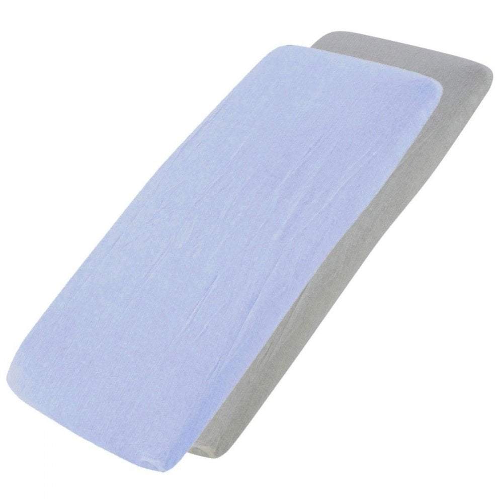 Crib Jersey Fitted Sheets 100% Cotton 40x90cm - Pack Of 2 - Fits All Models | Luxury Home Accessories | Heulog Glow