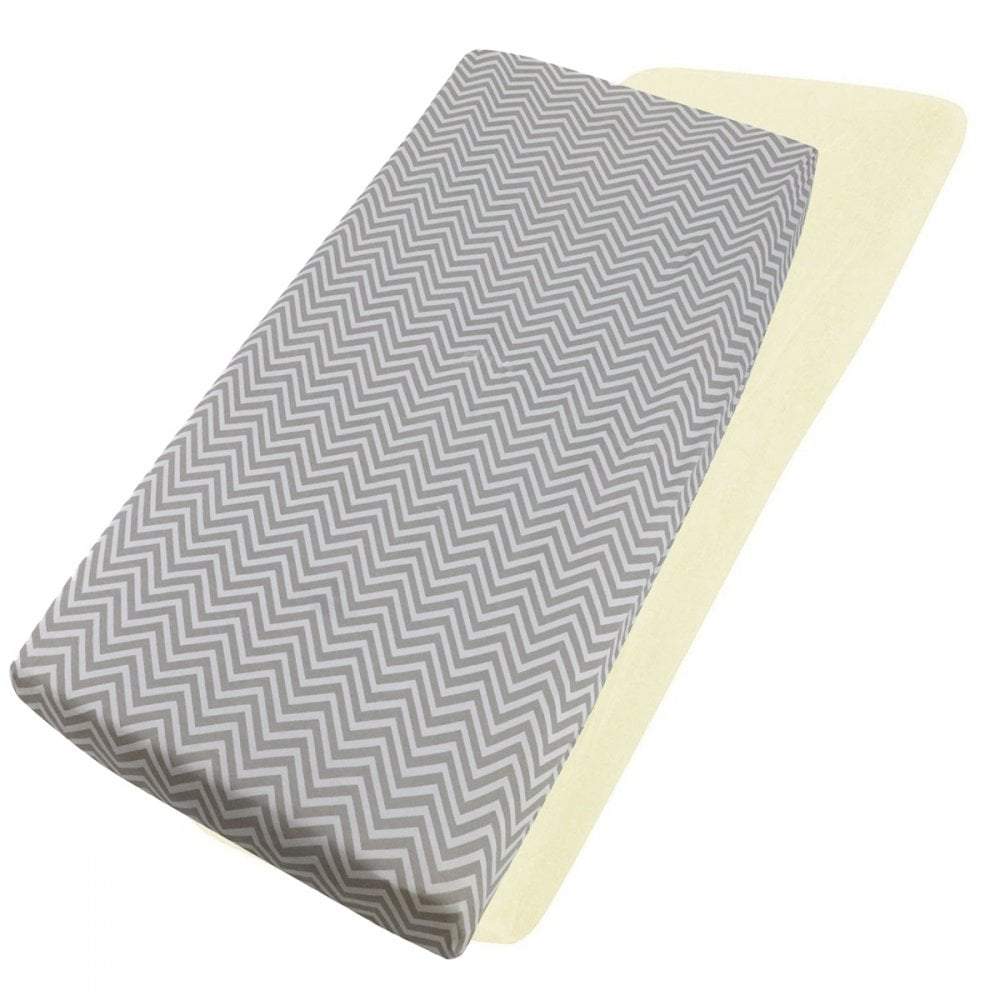 Crib Jersey Fitted Sheets 100% Cotton 40x90cm - Pack Of 2 - Fits All Models | Luxury Home Accessories | Heulog Glow