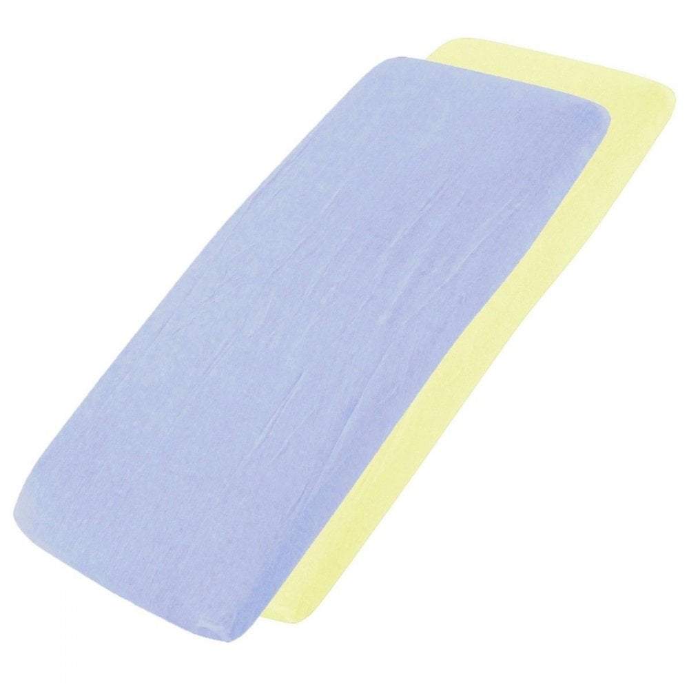 Crib Jersey Fitted Sheets 100% Cotton 40x90cm - Pack Of 2 - Fits All Models | Luxury Home Accessories | Heulog Glow