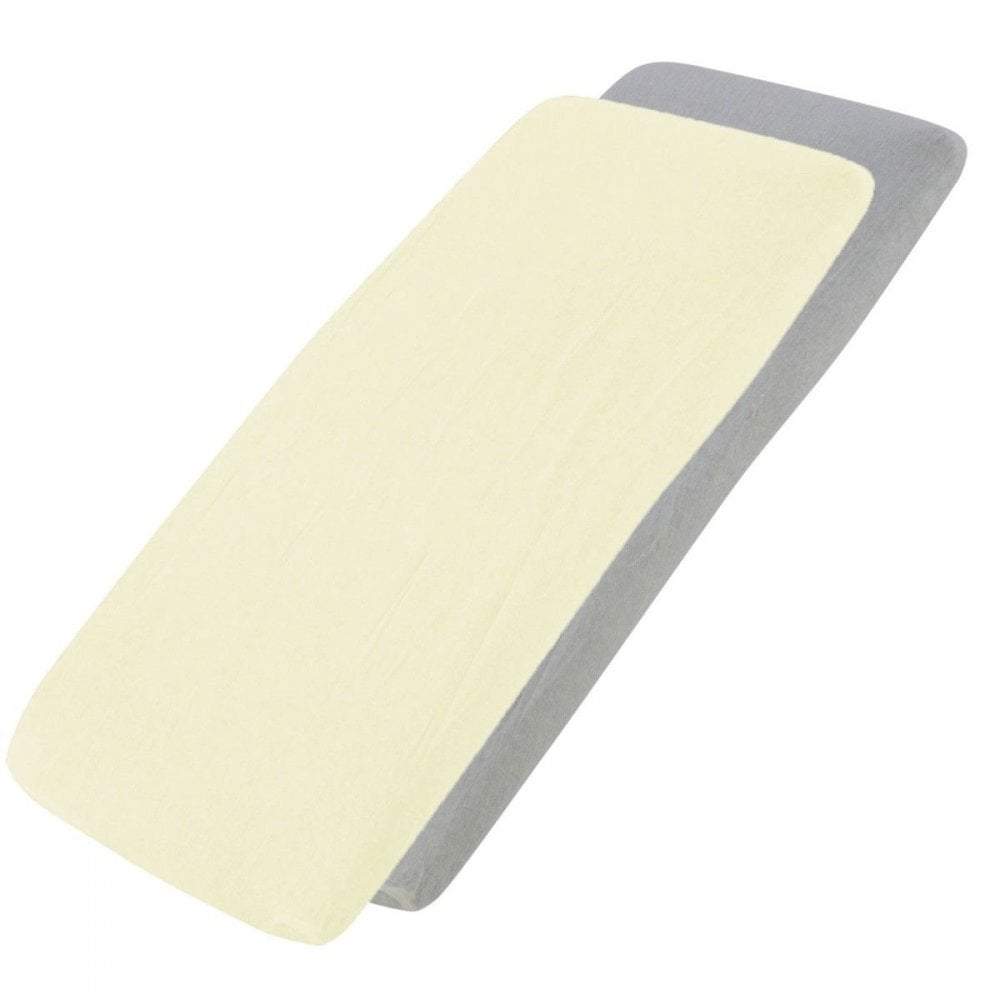 Crib Jersey Fitted Sheets 100% Cotton 40x90cm - Pack Of 2 - Fits All Models | Luxury Home Accessories | Heulog Glow
