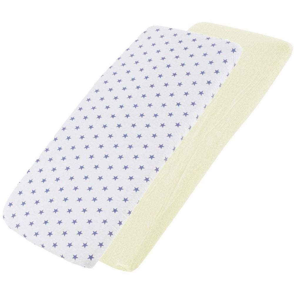 Crib Jersey Fitted Sheets 100% Cotton 40x90cm - Pack Of 4 - Fits All Models | Luxury Home Accessories | Heulog Glow