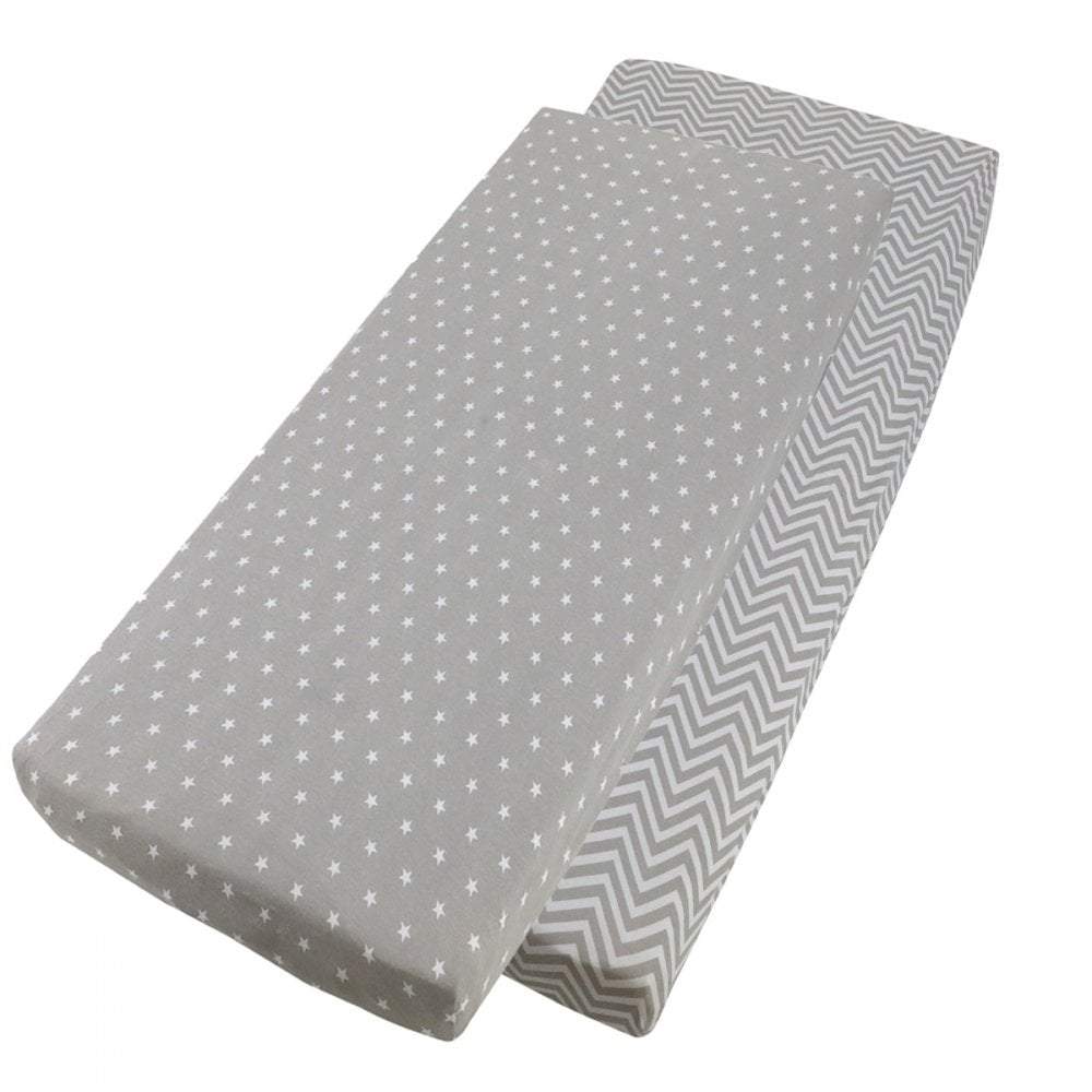 Crib Jersey Fitted Sheets 100% Cotton 40x90cm - Pack Of 4 - Fits All Models | Luxury Home Accessories | Heulog Glow