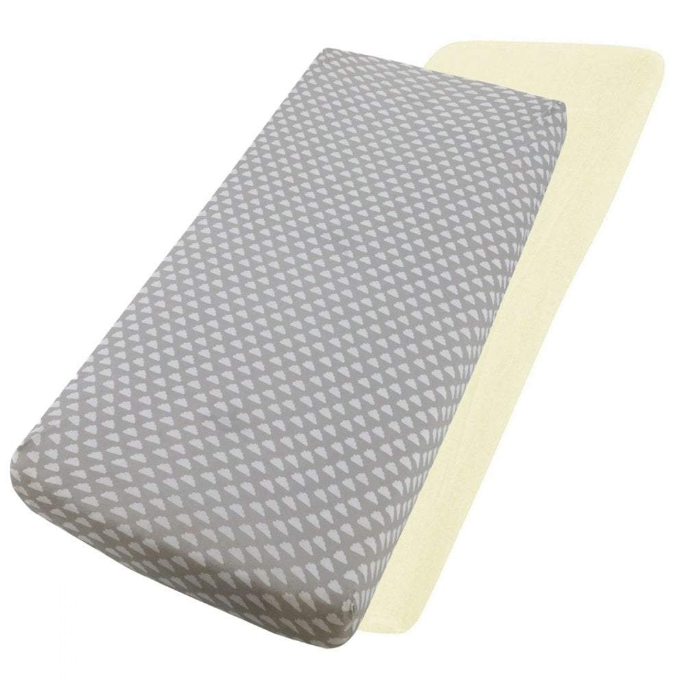 Crib Jersey Fitted Sheets 100% Cotton 40x90cm - Pack Of 4 - Fits All Models | Luxury Home Accessories | Heulog Glow