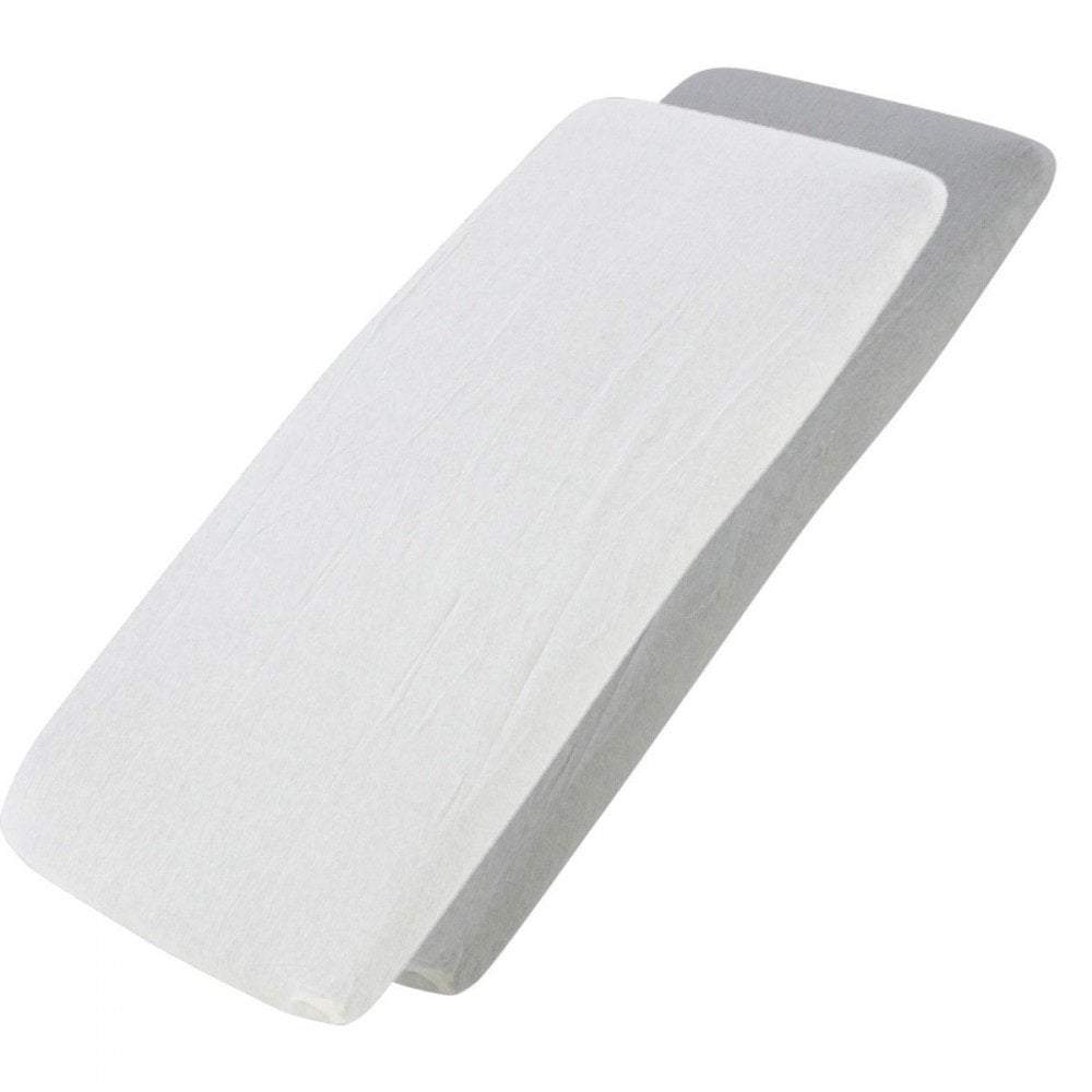 Crib Jersey Fitted Sheets 100% Cotton 40x90cm - Pack Of 4 - Fits All Models | Luxury Home Accessories | Heulog Glow