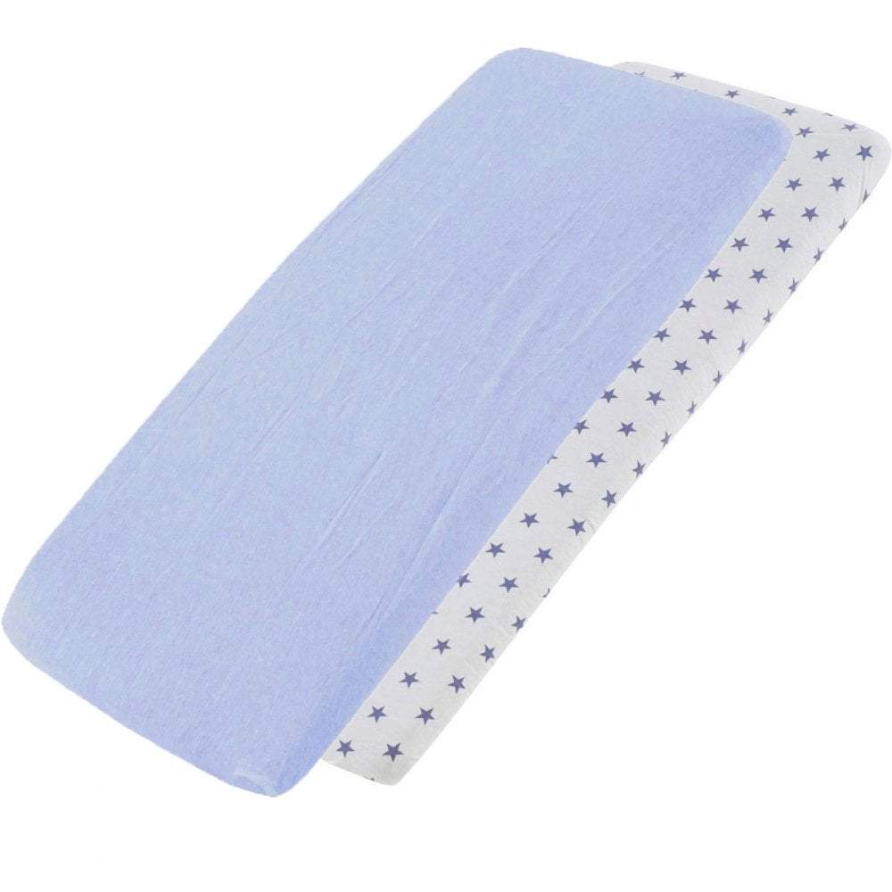 Crib Jersey Fitted Sheets 100% Cotton 40x90cm - Pack Of 4 - Fits All Models | Luxury Home Accessories | Heulog Glow