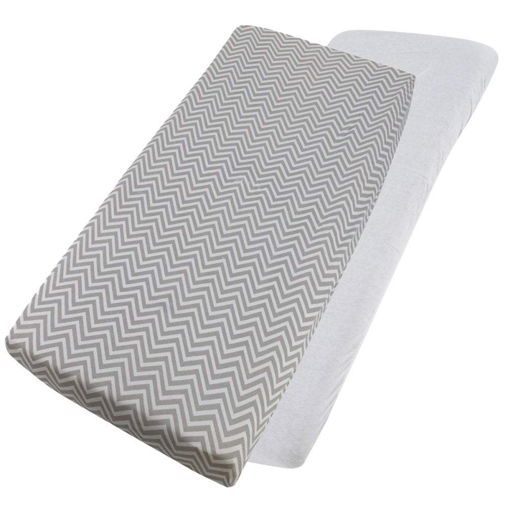 Crib Jersey Fitted Sheets 100% Cotton 40x90cm - Pack Of 4 - Fits All Models | Luxury Home Accessories | Heulog Glow