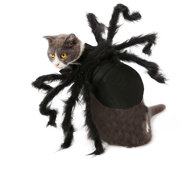 Cross border popular pet spider clothing dog cat horror simulation plush spider transform dress party dress | Luxury Home Accessories | Heulog Glow
