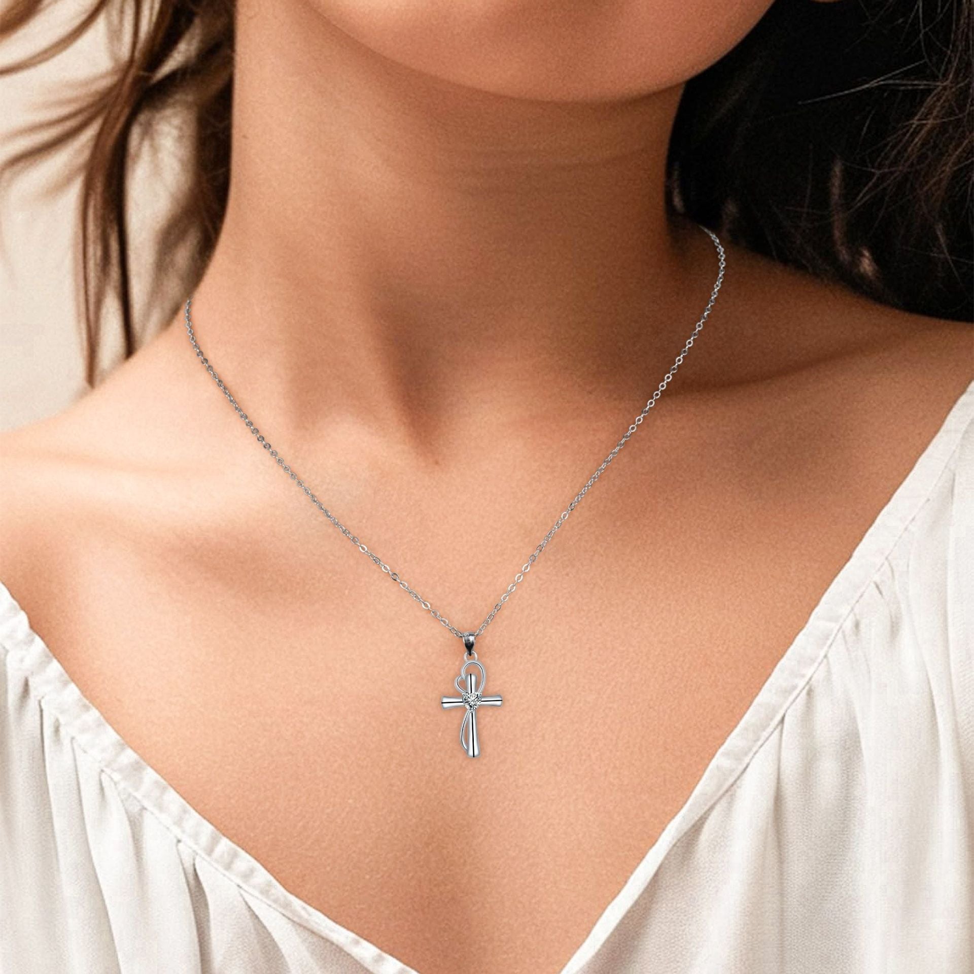 Cross Pendant Necklace Valentine's Day Gift | Luxury Home Accessories | Heulog Glow