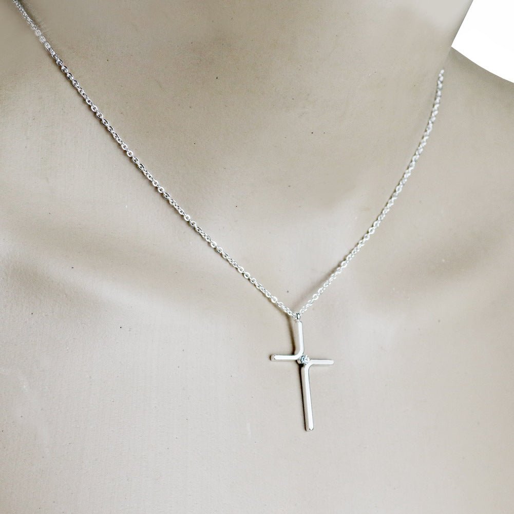 Cross Pendant New Simple Necklace Titanium Steel Plating | Luxury Home Accessories | Heulog Glow