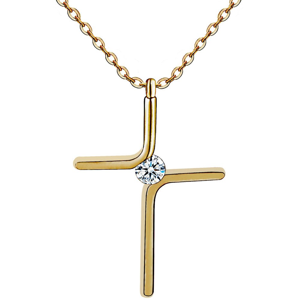 Cross Pendant New Simple Necklace Titanium Steel Plating | Luxury Home Accessories | Heulog Glow