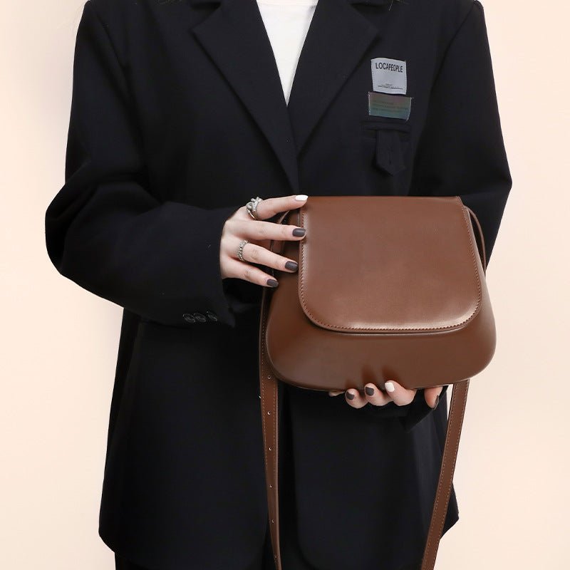 Crossbody Bag Vegan Leather Women Retro Small Saddle Satchel Shoulder Bag With Long Adjustable Strap | Luxury Home Accessories | Heulog Glow