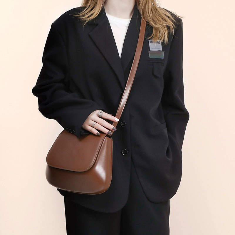 Crossbody Bag Vegan Leather Women Retro Small Saddle Satchel Shoulder Bag With Long Adjustable Strap | Luxury Home Accessories | Heulog Glow