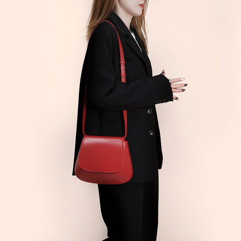 Crossbody Bag Vegan Leather Women Retro Small Saddle Satchel Shoulder Bag With Long Adjustable Strap | Luxury Home Accessories | Heulog Glow