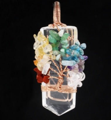 Crystal Column Tree Of Life Winding Pendant Necklace | Luxury Home Accessories | Heulog Glow