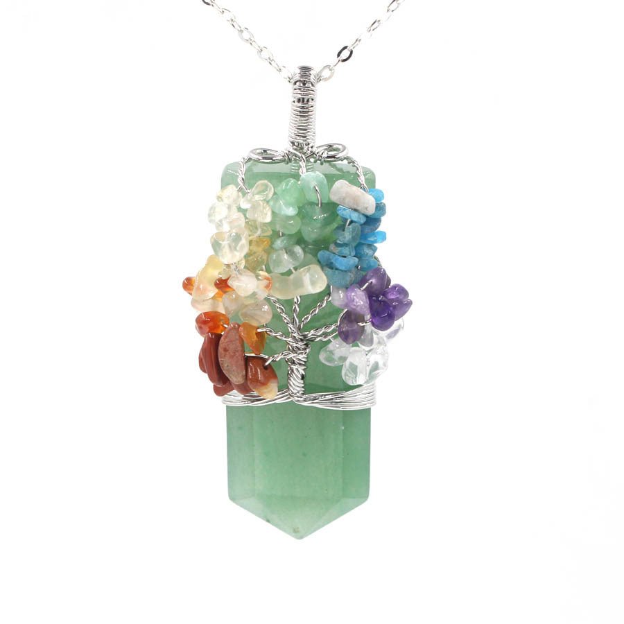 Crystal Column Tree Of Life Winding Pendant Necklace | Luxury Home Accessories | Heulog Glow
