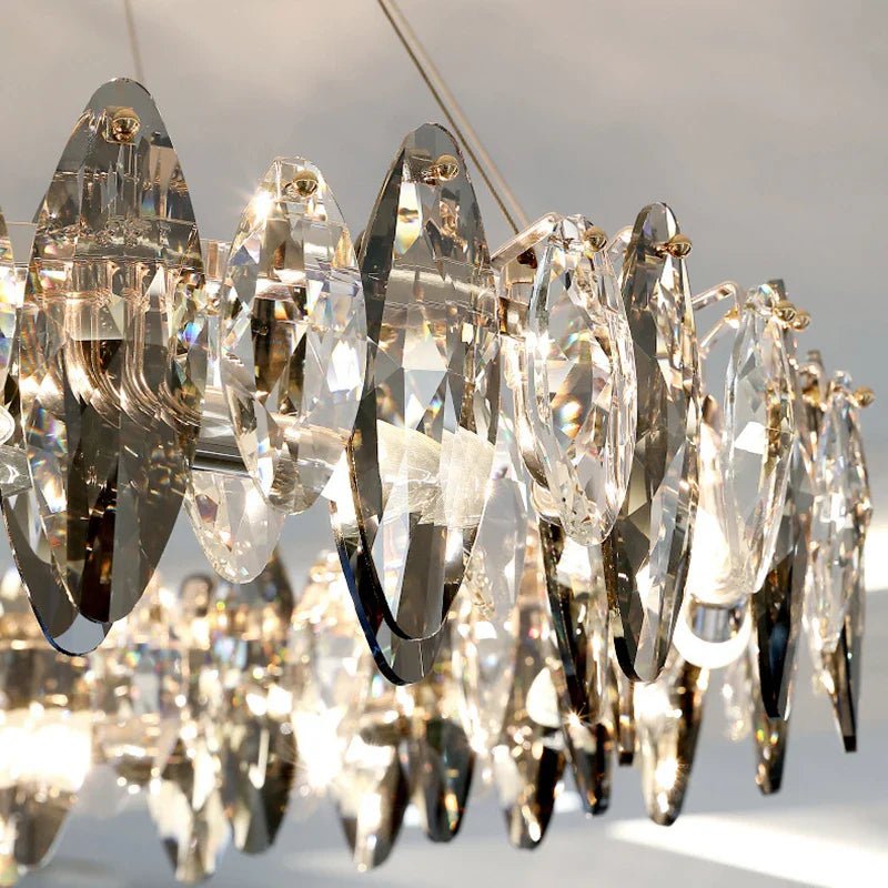 Crystal Gold Silver Designer Chandelier | Luxury Home Accessories | Heulog Glow