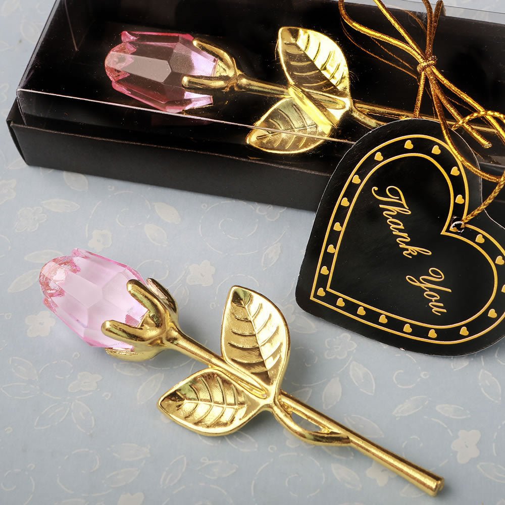 Crystal Golden Rose Flower Valentine's Day Gift | Luxury Home Accessories | Heulog Glow