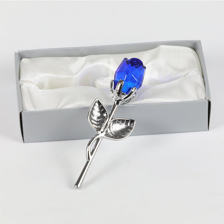Crystal Metal Rose Valentine's Day Small Gift Wedding | Luxury Home Accessories | Heulog Glow