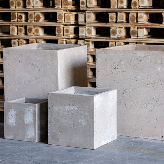 Cubrosa | Truffle – 70cm Large Square Concrete Planter – 246L Modern Outdoor Plant Pot