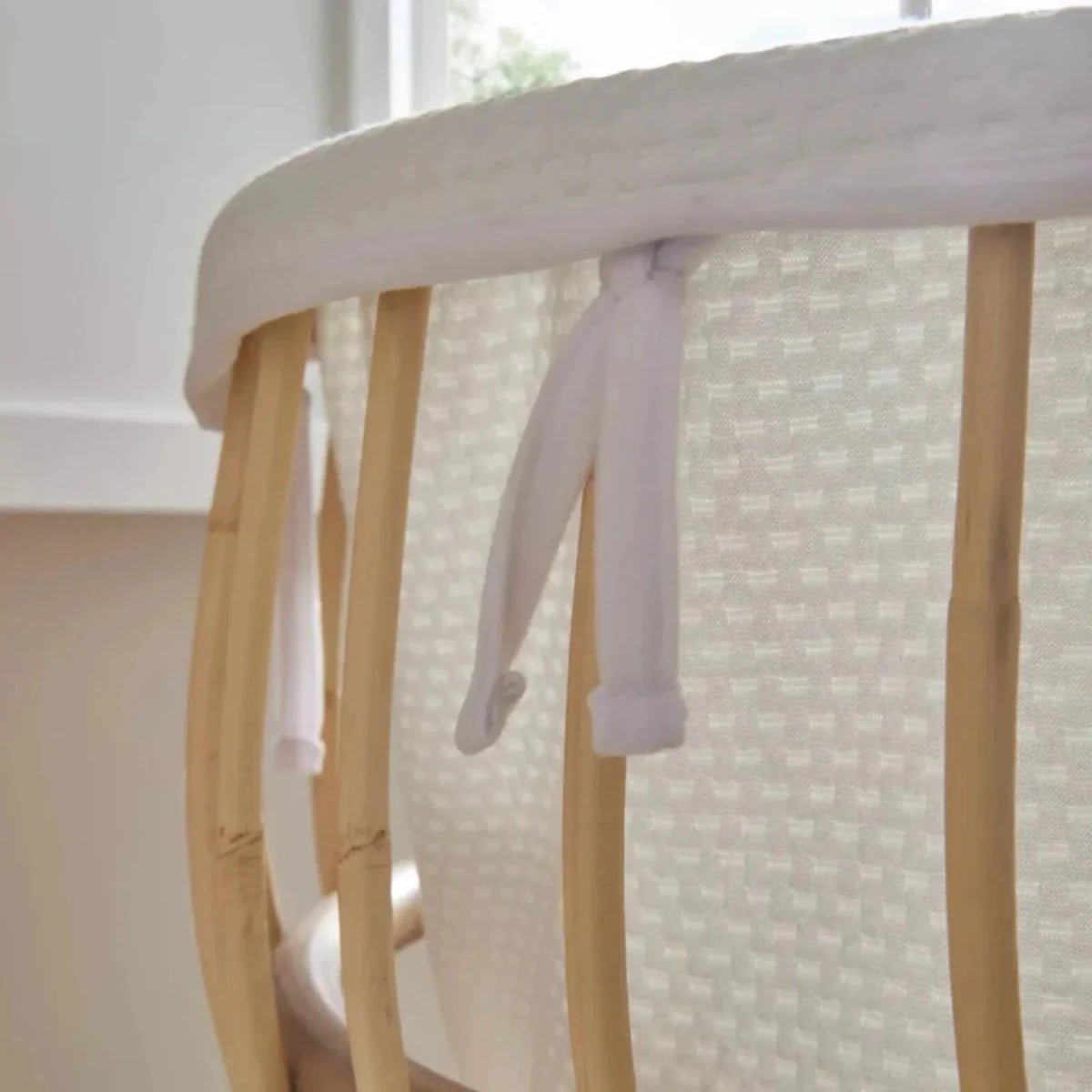 CuddleCo Aria Rattan Crib - Natural | Luxury Home Accessories | Heulog Glow
