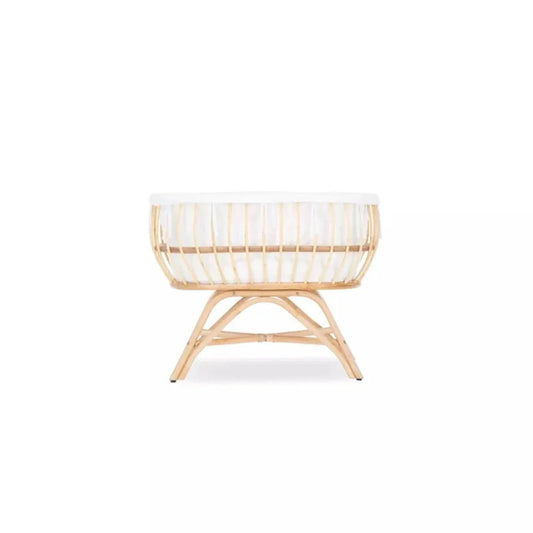 CuddleCo Aria Rattan Crib - Natural | Luxury Home Accessories | Heulog Glow