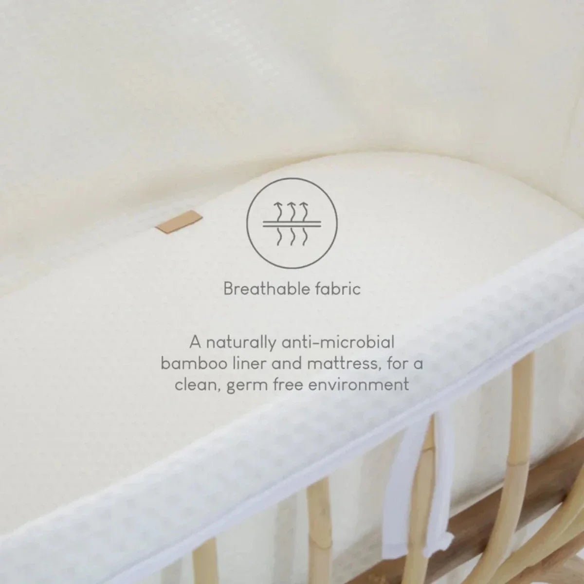 CuddleCo Aria Rattan Crib - Natural | Luxury Home Accessories | Heulog Glow