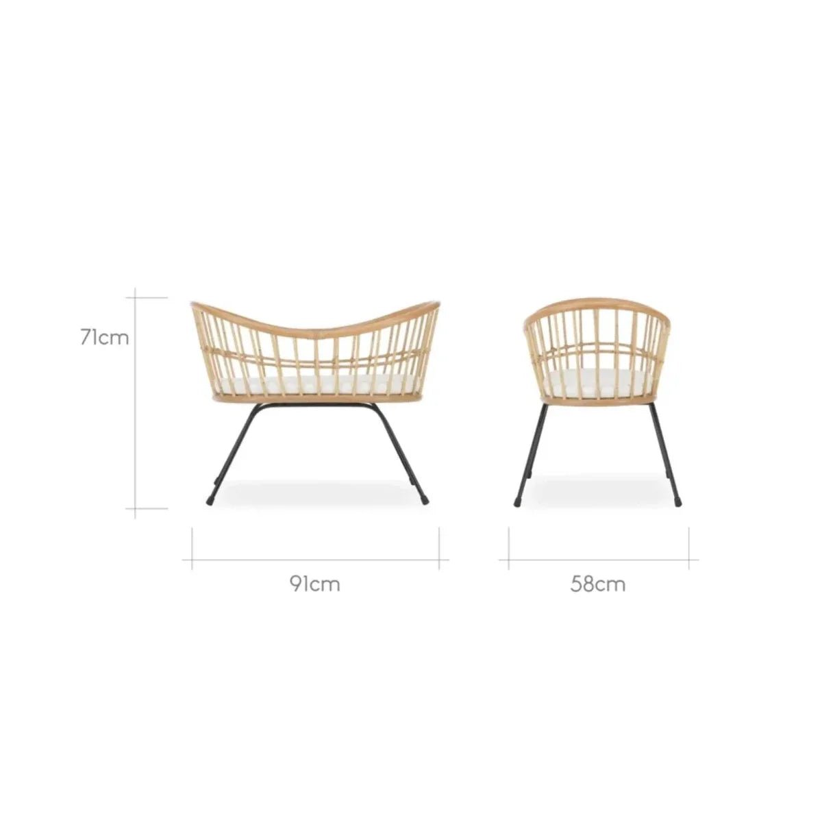 CuddleCo Aria Wave Crib - Rattan | Luxury Home Accessories | Heulog Glow