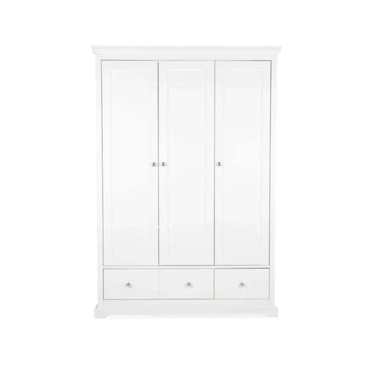 CuddleCo Beaumont Triple Wardrobe - White | Luxury Home Accessories | Heulog Glow