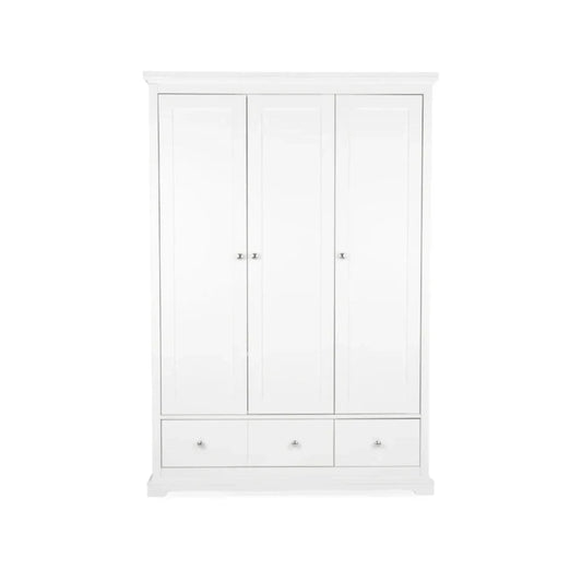 CuddleCo Beaumont Triple Wardrobe - White | Luxury Home Accessories | Heulog Glow