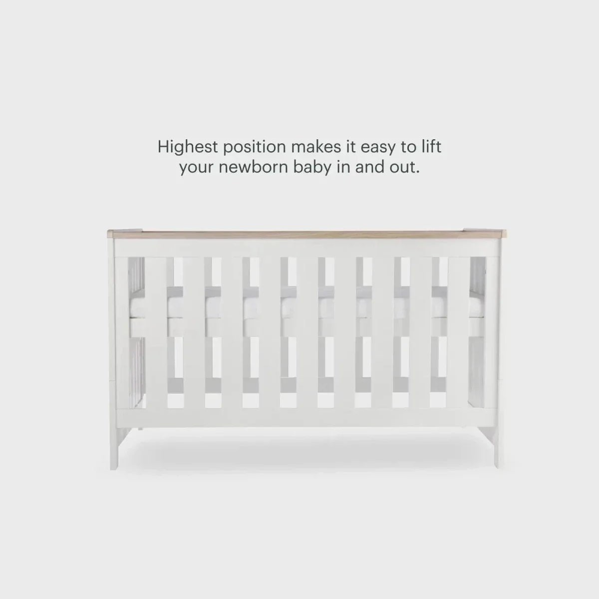 CuddleCo Burford Cot Bed - White/Oak | Luxury Home Accessories | Heulog Glow