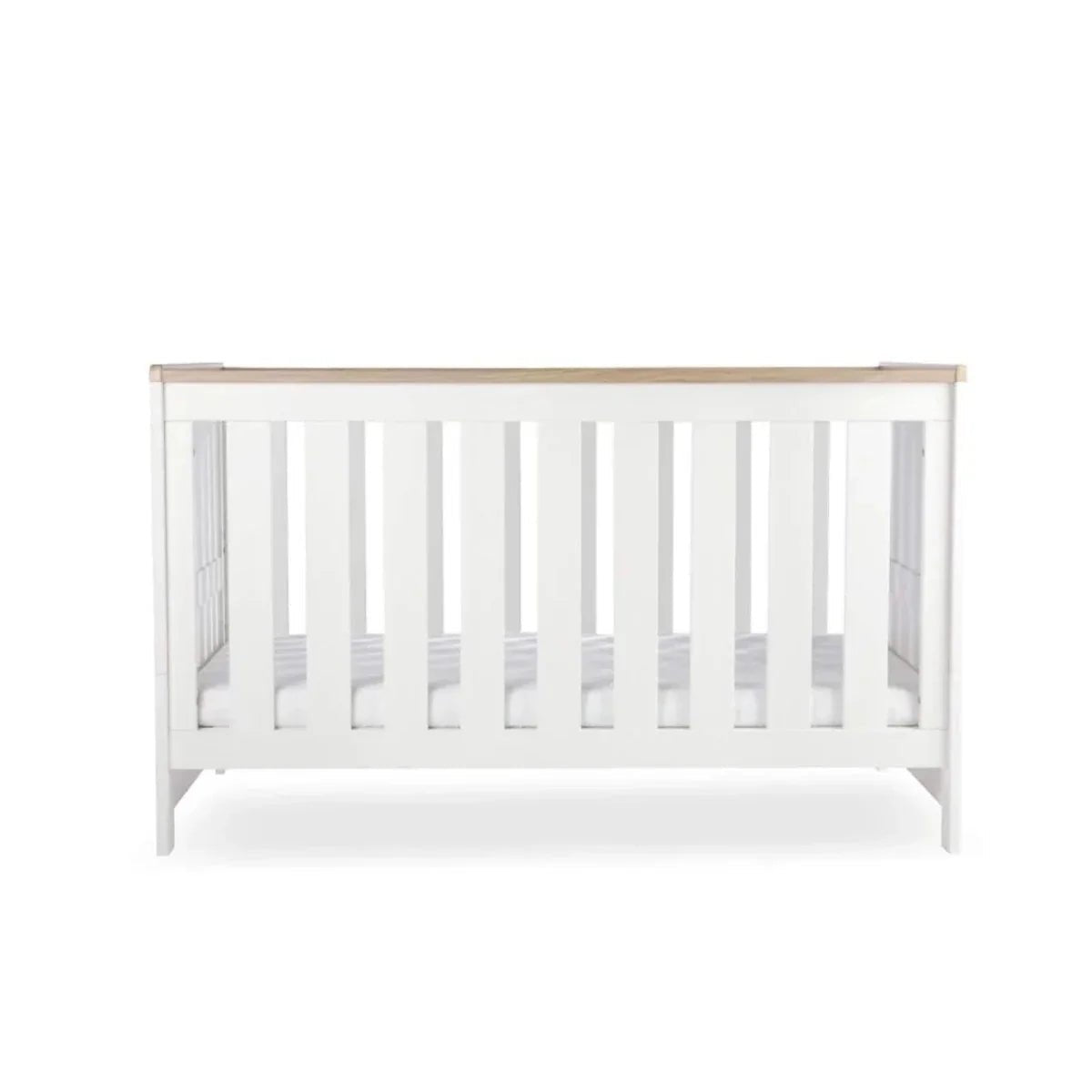CuddleCo Burford Cot Bed - White/Oak | Luxury Home Accessories | Heulog Glow