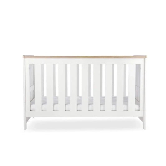 CuddleCo Burford Cot Bed - White/Oak | Luxury Home Accessories | Heulog Glow