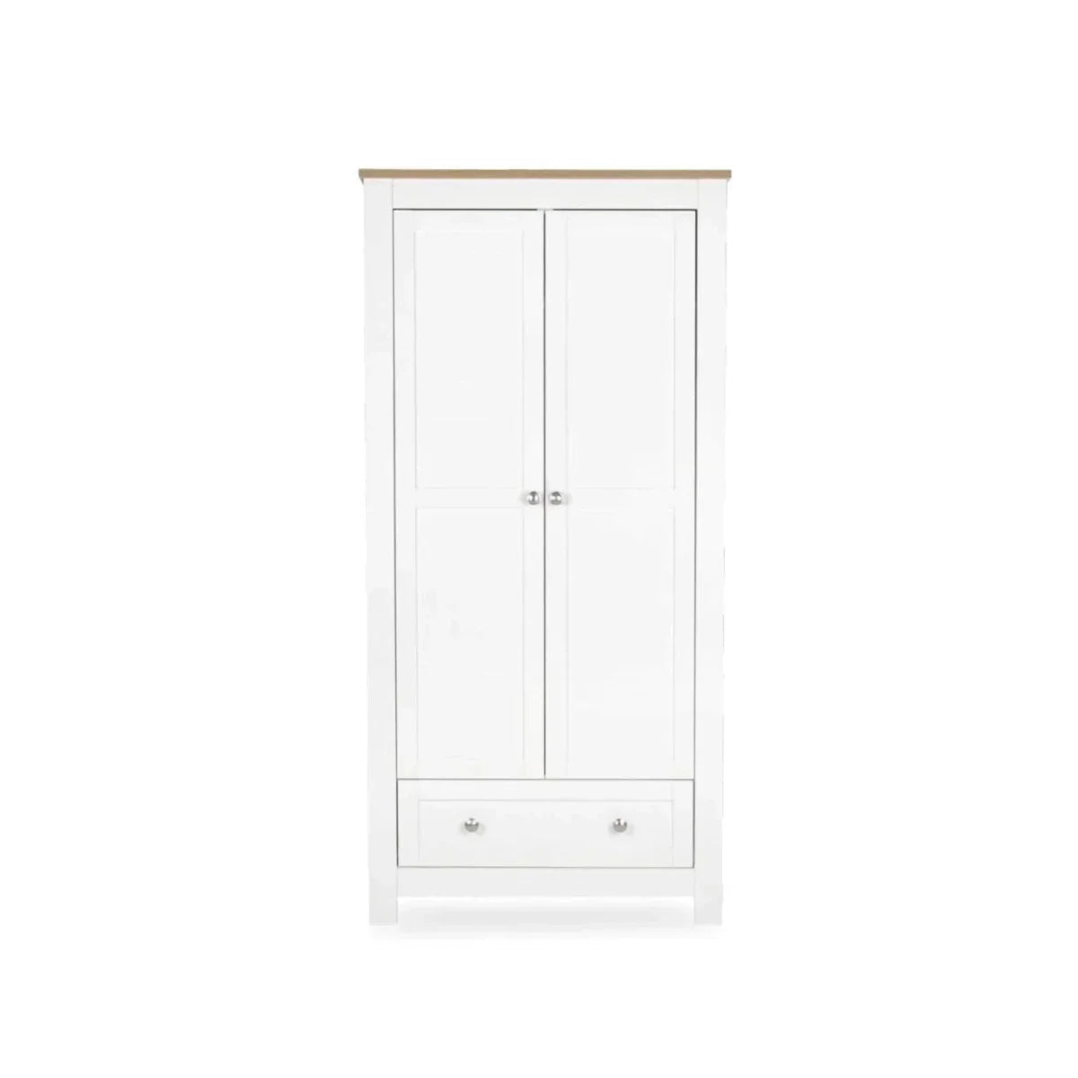 CuddleCo Burford Wardrobe - White/Oak | Luxury Home Accessories | Heulog Glow