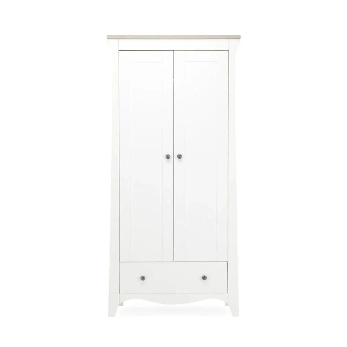 CuddleCo Clara 2 Door Double Wardrobe - White & Ash | Luxury Home Accessories | Heulog Glow