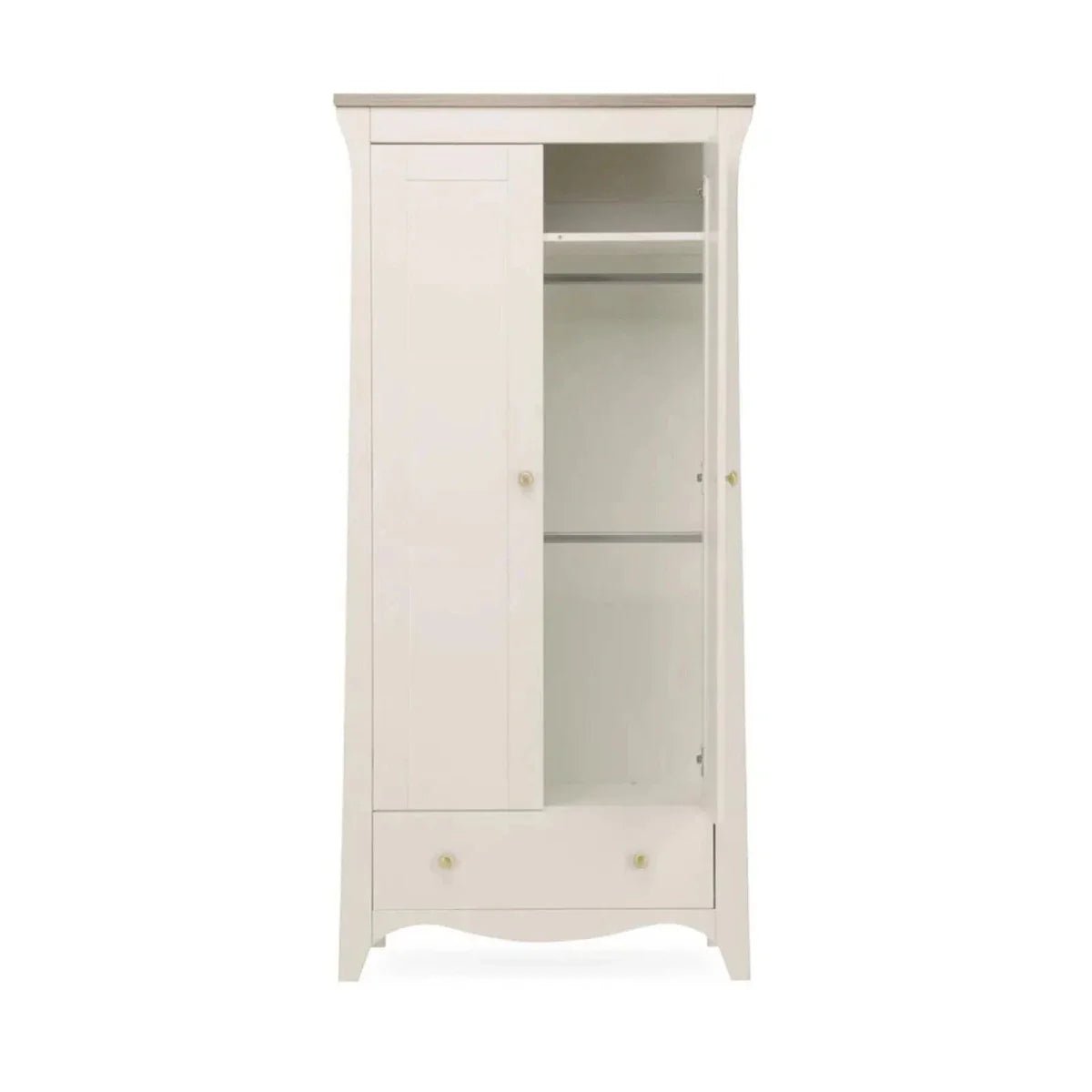 CuddleCo Clara 2 Door Nursery Wardrobe - Cashmere & Ash | Luxury Home Accessories | Heulog Glow