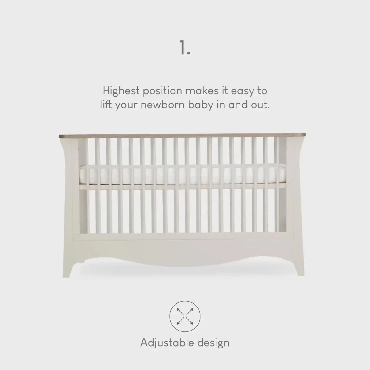 CuddleCo Clara Cot Bed - Cashmere & Ash | Luxury Home Accessories | Heulog Glow