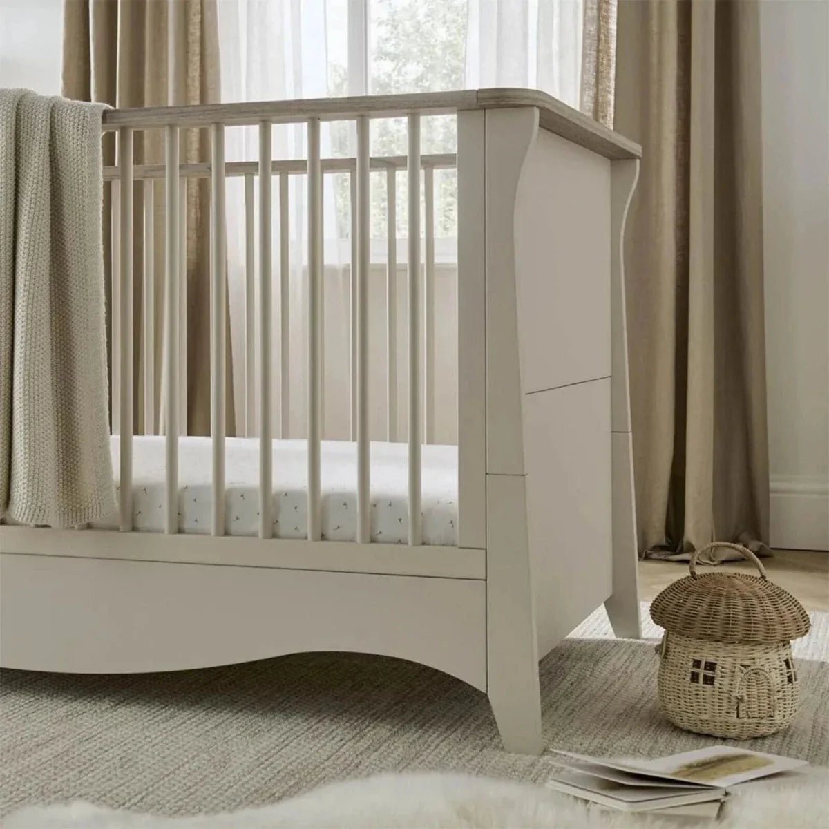 CuddleCo Clara Cot Bed - Cashmere & Ash | Luxury Home Accessories | Heulog Glow