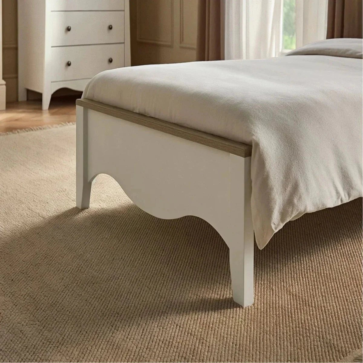 CuddleCo Clara Single Bed - White/Ash | Luxury Home Accessories | Heulog Glow